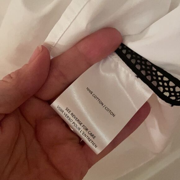 Judith & Charles magnolia B puff sleeve blouse white nwot - Picture 9 of 10